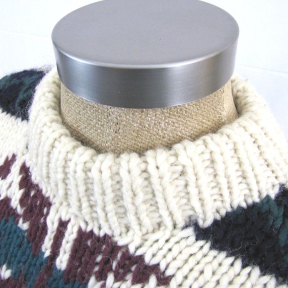SISANDINA Sweater L Heavy Knit Wool Ecuador Large - Picture 2 of 7